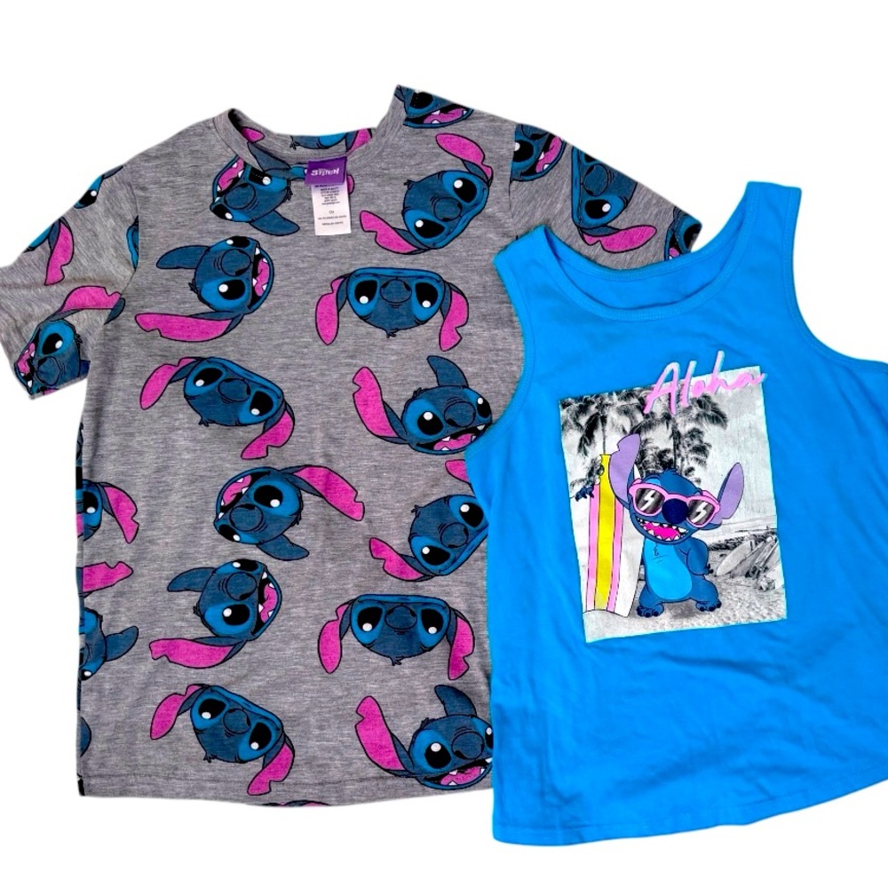 Disney Stitch Kid’s T-Shirt and Tank Top Bundle size youth small, size 10/12
